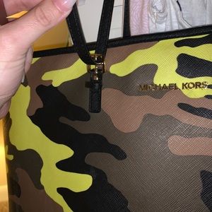 Gently used camo jet set bag